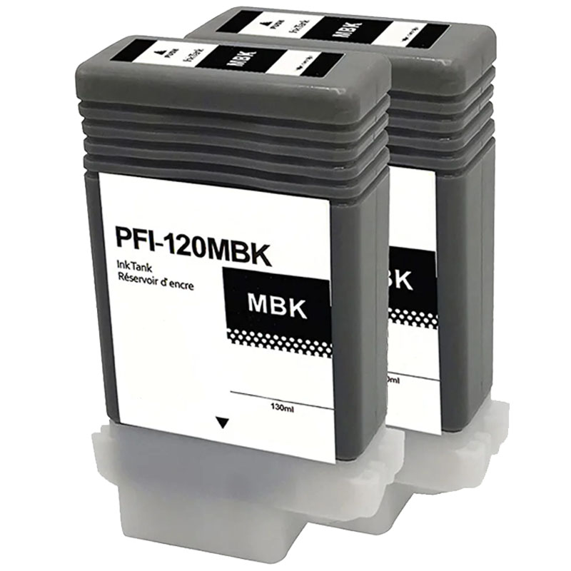 Compatible Twin Pack Black Canon PFI-120MBK Ink Cartridges