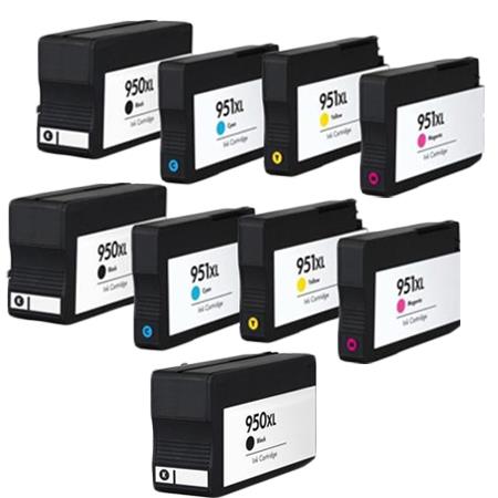 Compatible Multipack HP 950XL/951XL 2 Full sets + 1 EXTRA Black Ink  Cartridges 