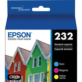 Epson 232 (T232520) Color Original Claria Standard Capacity Ink Cartridge Multipack - 3 Pack