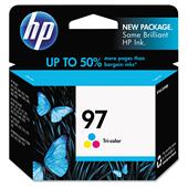 HP 97 Tri-Color Original High Capacity Inkjet Print Cartridge with Vivera Inks (C9363WN)