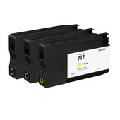 Compatible Yellow HP 712 Ink Cartridges - 3 Pack (Replaces HP 3ED79A)
