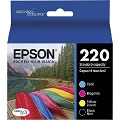 Epson DURABrite Ultra 220 Black and Color C/M/Y Ink Cartridges - 4 Pack (T220120-BCS)