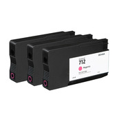 Compatible Magenta HP 712 Ink Cartridges - 3 Pack (Replaces HP 3ED78A)