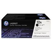 HP 12A (Q2612D) Black Original Standard Yield Toner Cartridges (Twin Pack)